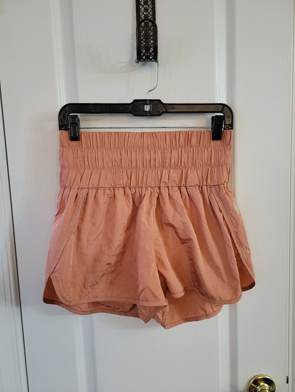 FP Movement The Way Home Shorts Apricot Size Medium High Rise Smocked Waist